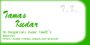 tamas kudar business card